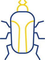 insecto línea dos color icono vector