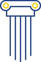 Greek Pillars Line Two Color Icon vector