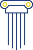 Greek Pillars Line Two Color Icon vector