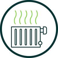 Radiator Line Circle Icon vector