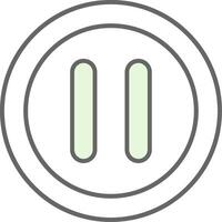 Pause Fillay Icon vector