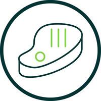 Meat Line Circle Icon vector