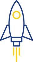 Rocket Line Two Color Icon vector