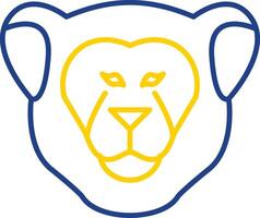 Lioness Line Two Color Icon vector