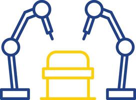 Robotic Surgery Line Two Color Icon vector