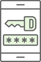 Password Fillay Icon vector