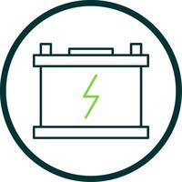 Power Line Circle Icon vector