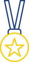 Medal Line Two Color Icon vector