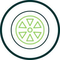 Wheel Line Circle Icon vector