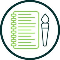 Sketchbook Line Circle Icon vector
