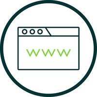 Www Line Circle Icon vector