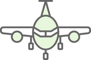 Airplane Fillay Icon vector