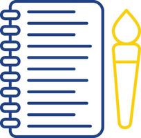 Sketchbook Line Two Color Icon vector