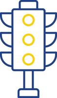 Traffic Lights Line Two Color Icon vector