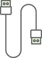 Cable Fillay Icon vector