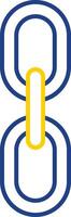 Chain Line Two Color Icon vector