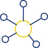 Connection Line Two Color Icon vector