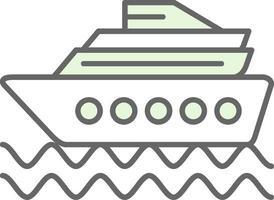 Cruise Ship Fillay Icon vector