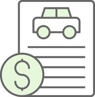 Car Loan Fillay Icon vector