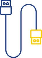 Cable Line Two Color Icon vector