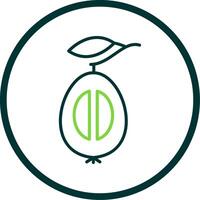 Loquat Line Circle Icon vector