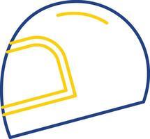 Helmet Line Two Color Icon vector