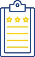 Evaluation Line Two Color Icon vector