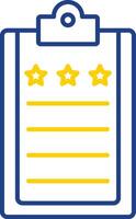 Evaluation Line Two Color Icon vector