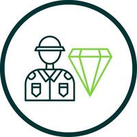 High Value Line Circle Icon vector