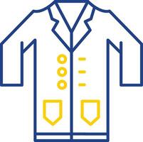 Lab Coat Line Two Color Icon vector