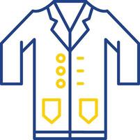 Lab Coat Line Two Color Icon vector