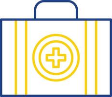 First Aid Kit Line Two Color Icon vector