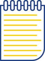 Note Line Two Color Icon vector