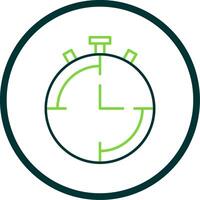 Stopwatch Line Circle Icon vector