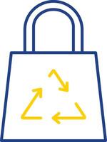 Recycle Bag Line Two Color Icon vector