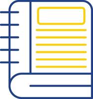 Notebook Line Two Color Icon vector