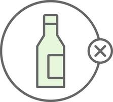 No alcohol relleno icono vector