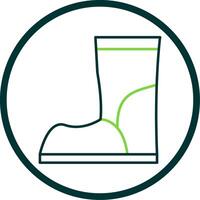 Boot Line Circle Icon vector