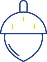 Acorn Line Two Color Icon vector