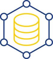 Blockchain Line Two Color Icon vector