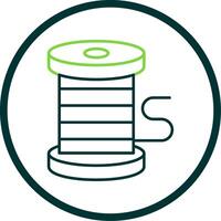 Thread Line Circle Icon vector