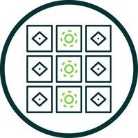 Tiles Line Circle Icon vector