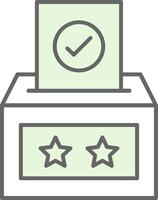 votación caja relleno icono vector