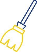 Broom Line Two Color Icon vector