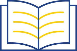 Book Reading Line Two Color Icon vector
