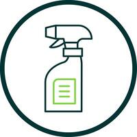 Cleaning Spray Line Circle Icon vector