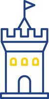 Castle Line Two Color Icon vector