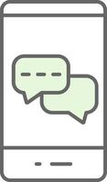 Messages Fillay Icon vector