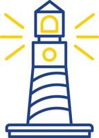 Lighthouse Line Two Color Icon vector