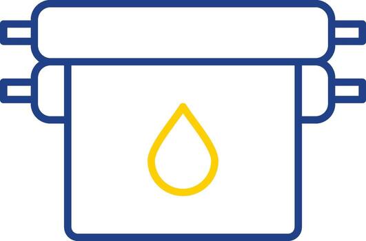 Offset Line Two Color Icon vector